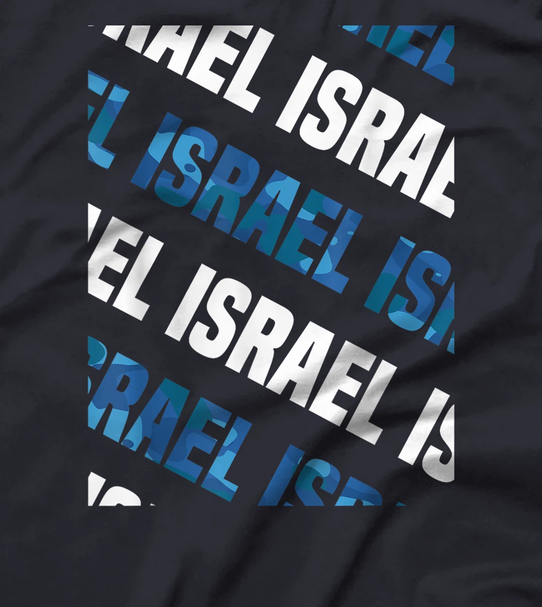 Israel Camo Pattern Blue Camouflage T-Shirt