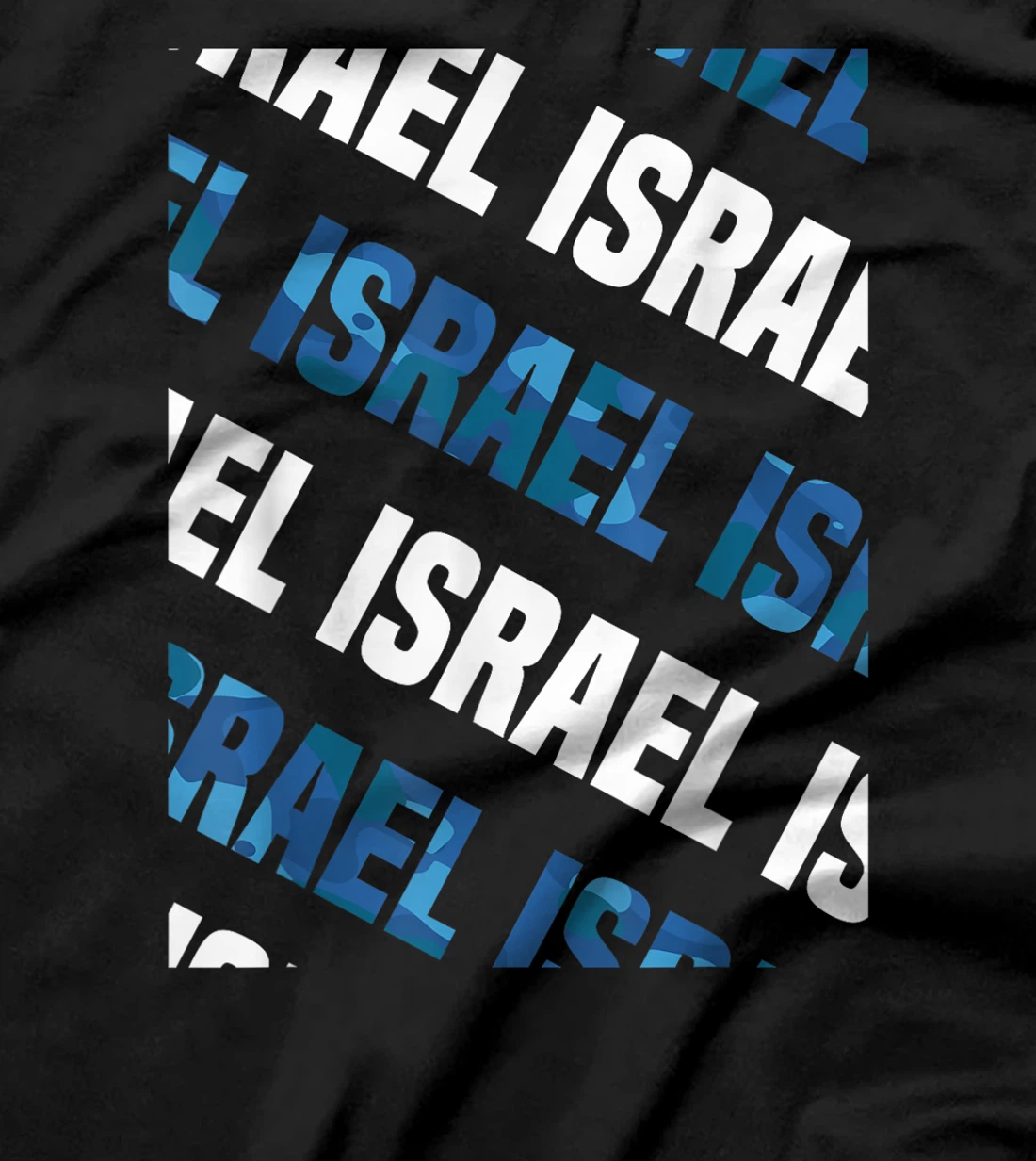 Israel Camo Pattern Blue Camouflage T-Shirt