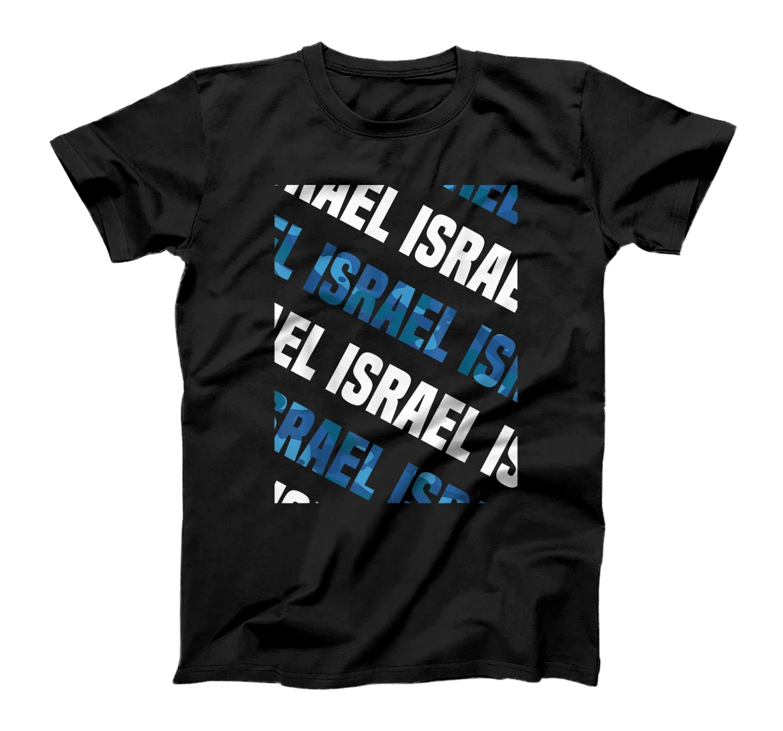 Israel Camo Pattern Blue Camouflage T-Shirt