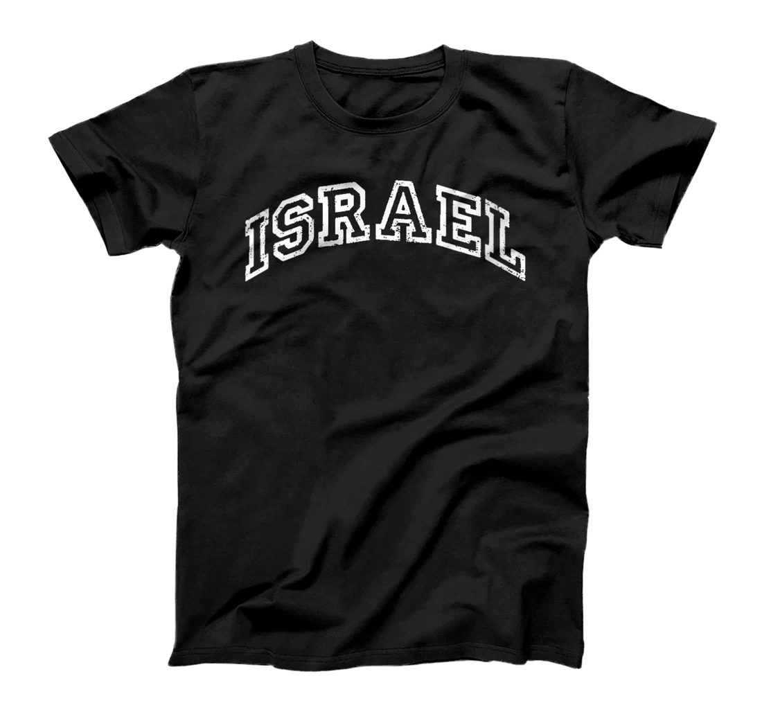 Womens Israel Minimalist Vintage Inspired Retro Varsity Style T-Shirt