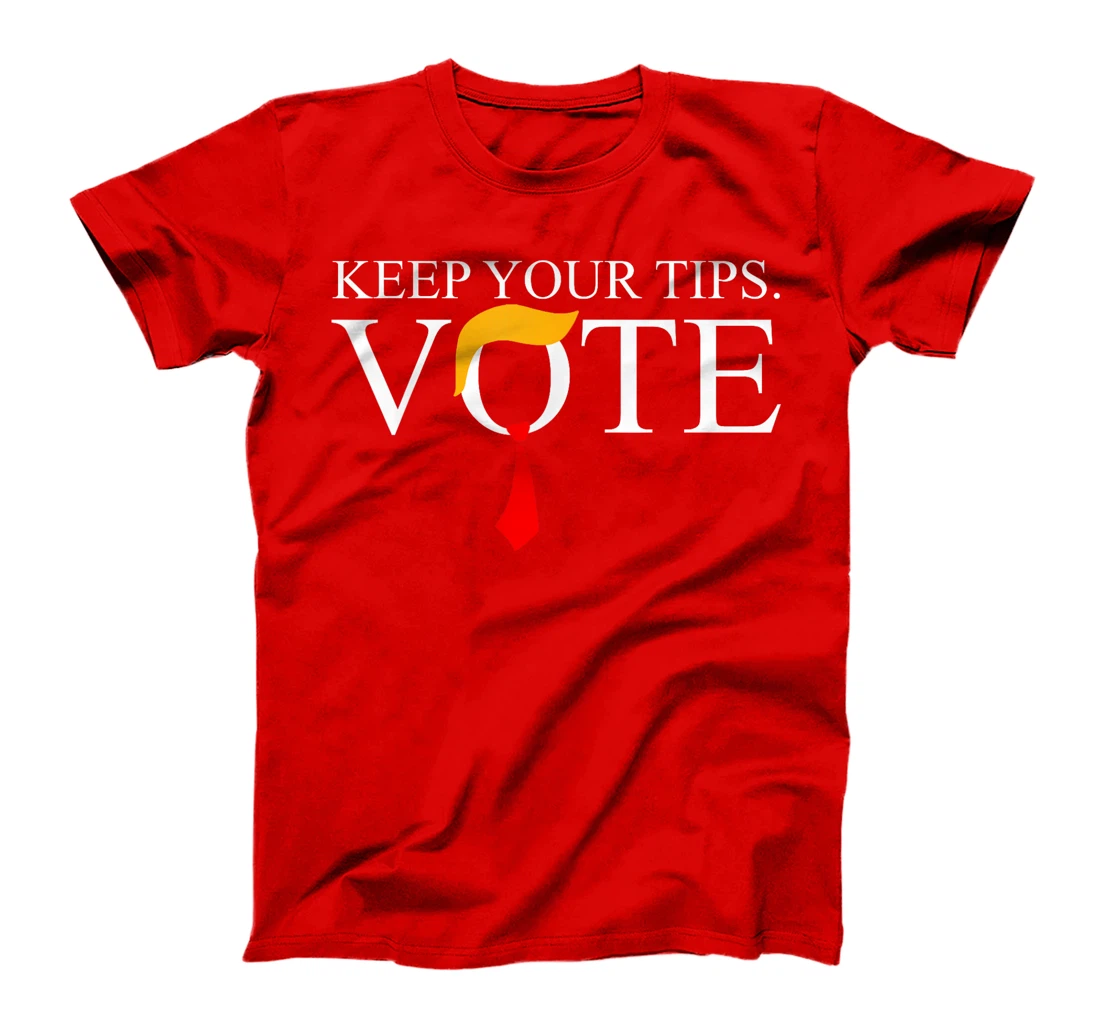 Womens Keep Your Tips Vote Trump 2024 I'm Voting Convicted Felon T-Shirt