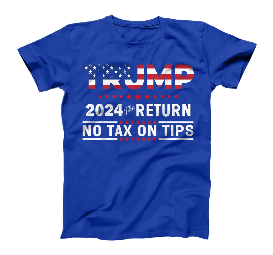 Trump 2024 No Tax On Tips US Flag Vintage T-Shirt