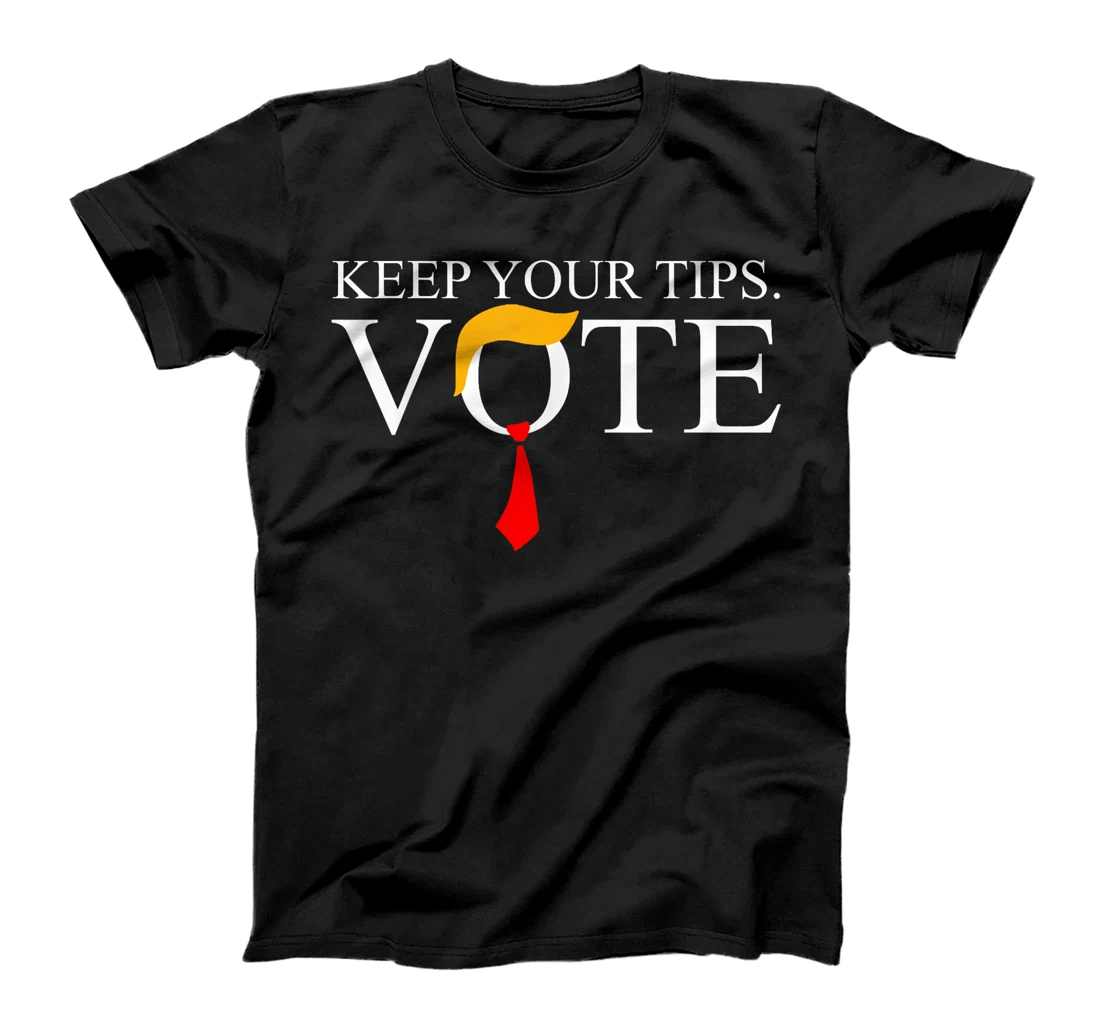 Womens Keep Your Tips Vote Trump 2024 I'm Voting Convicted Felon T-Shirt