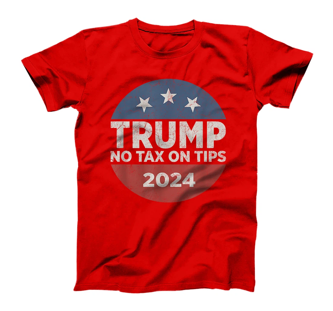 Trump 2024 No Tax On Tips US Flag Vintage T-Shirt
