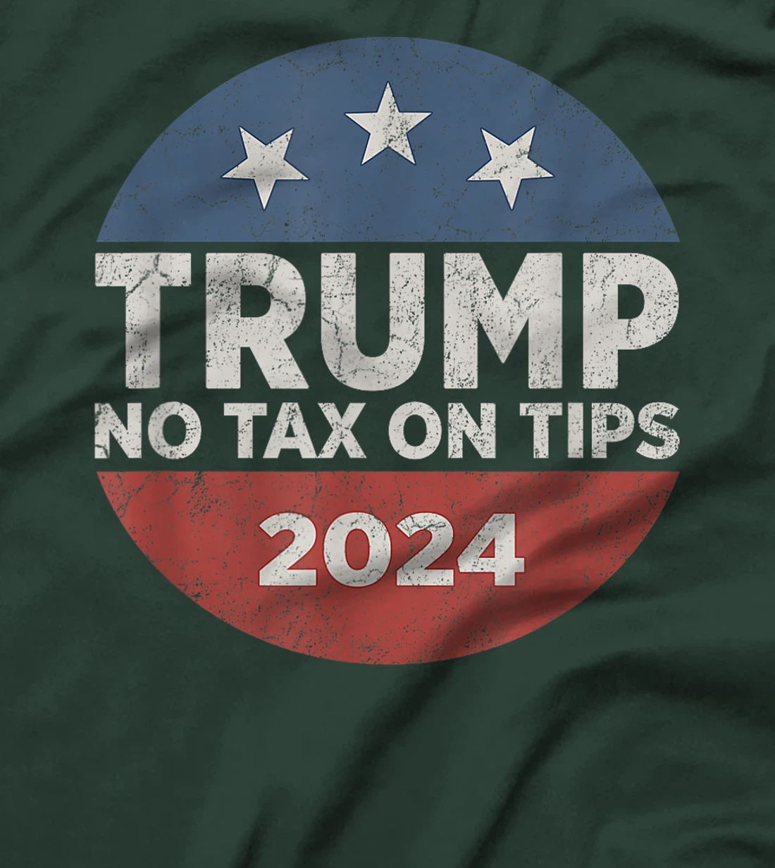 Trump 2024 No Tax On Tips US Flag Vintage T-Shirt