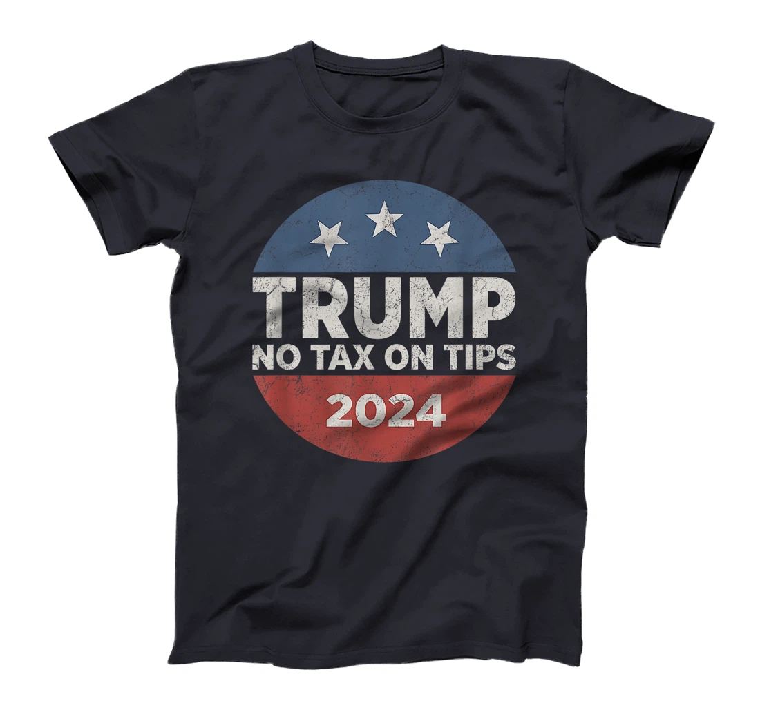 Trump 2024 No Tax On Tips US Flag Vintage T-Shirt