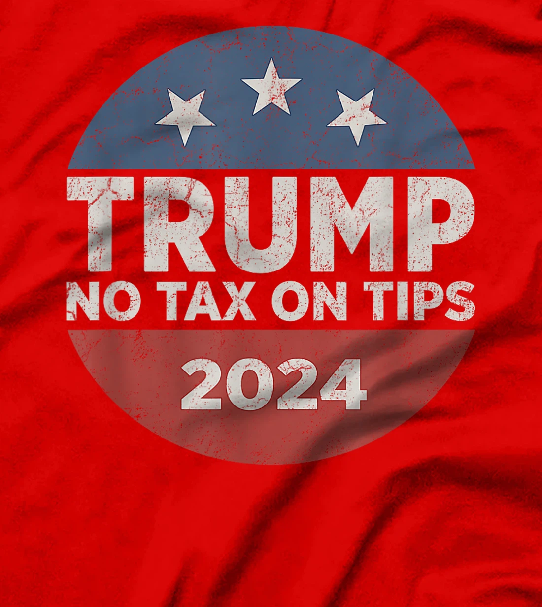 Trump 2024 No Tax On Tips US Flag Vintage T-Shirt