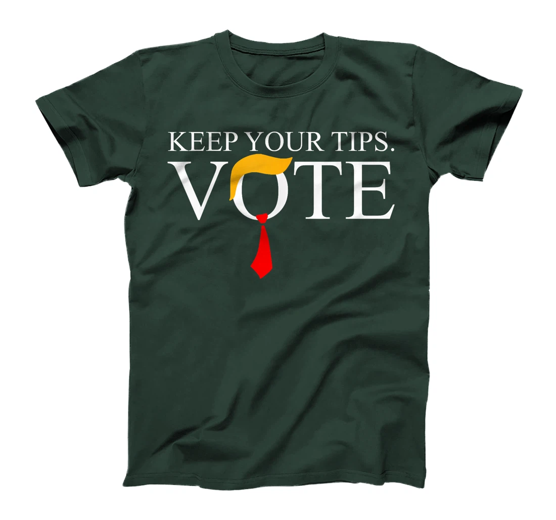 Womens Keep Your Tips Vote Trump 2024 I'm Voting Convicted Felon T-Shirt