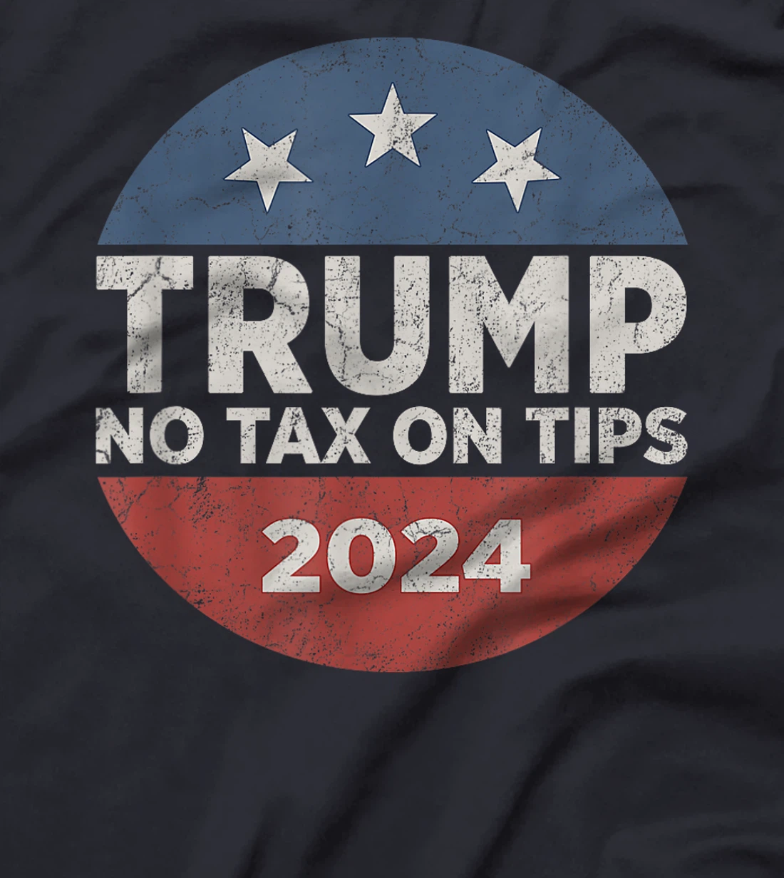 Trump 2024 No Tax On Tips US Flag Vintage T-Shirt