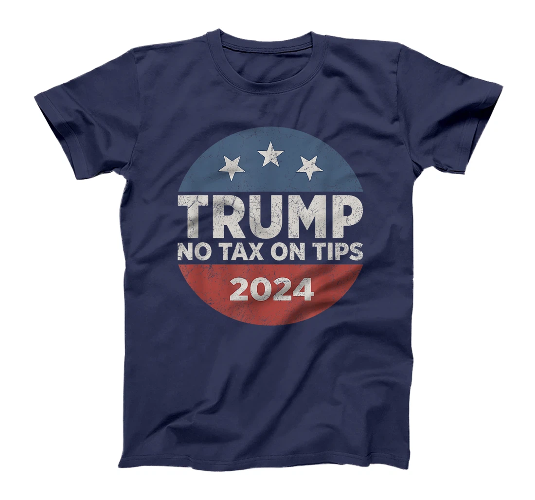 Trump 2024 No Tax On Tips US Flag Vintage T-Shirt