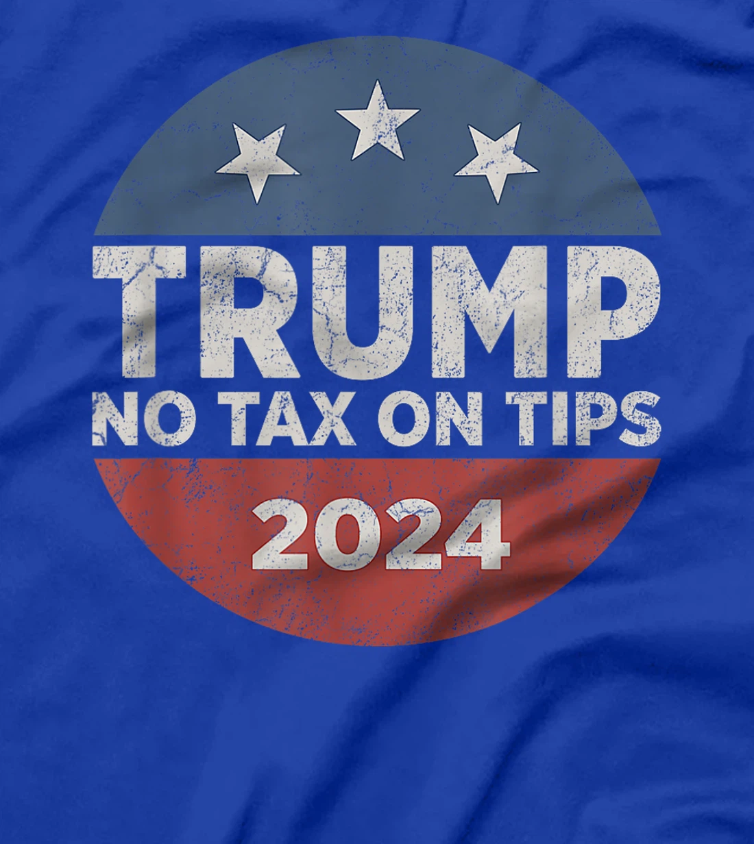 Trump 2024 No Tax On Tips US Flag Vintage T-Shirt