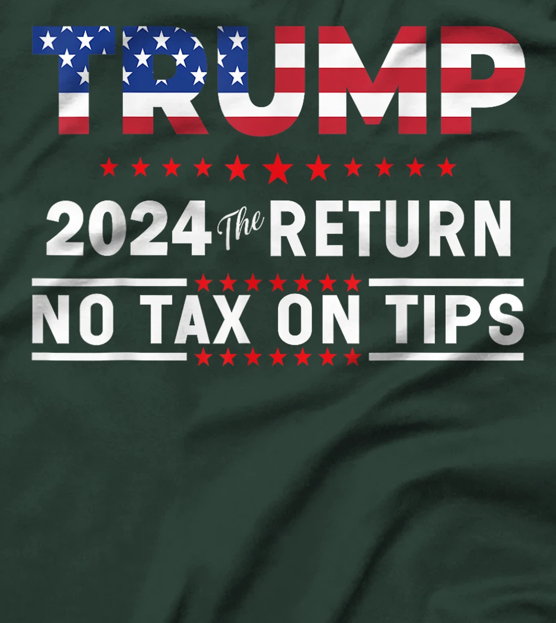 Trump 2024 No Tax On Tips US Flag Vintage T-Shirt