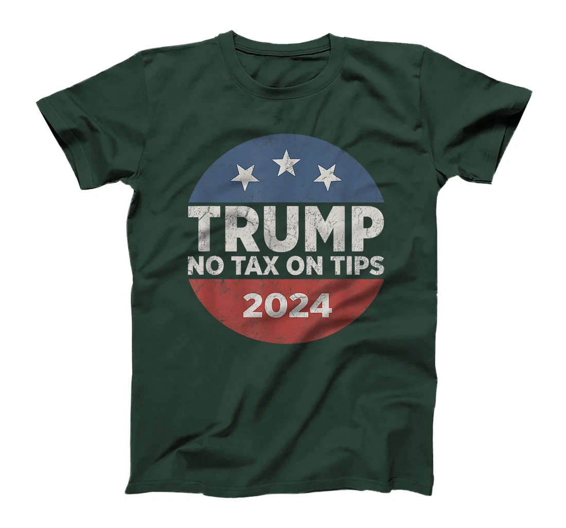 Trump 2024 No Tax On Tips US Flag Vintage T-Shirt