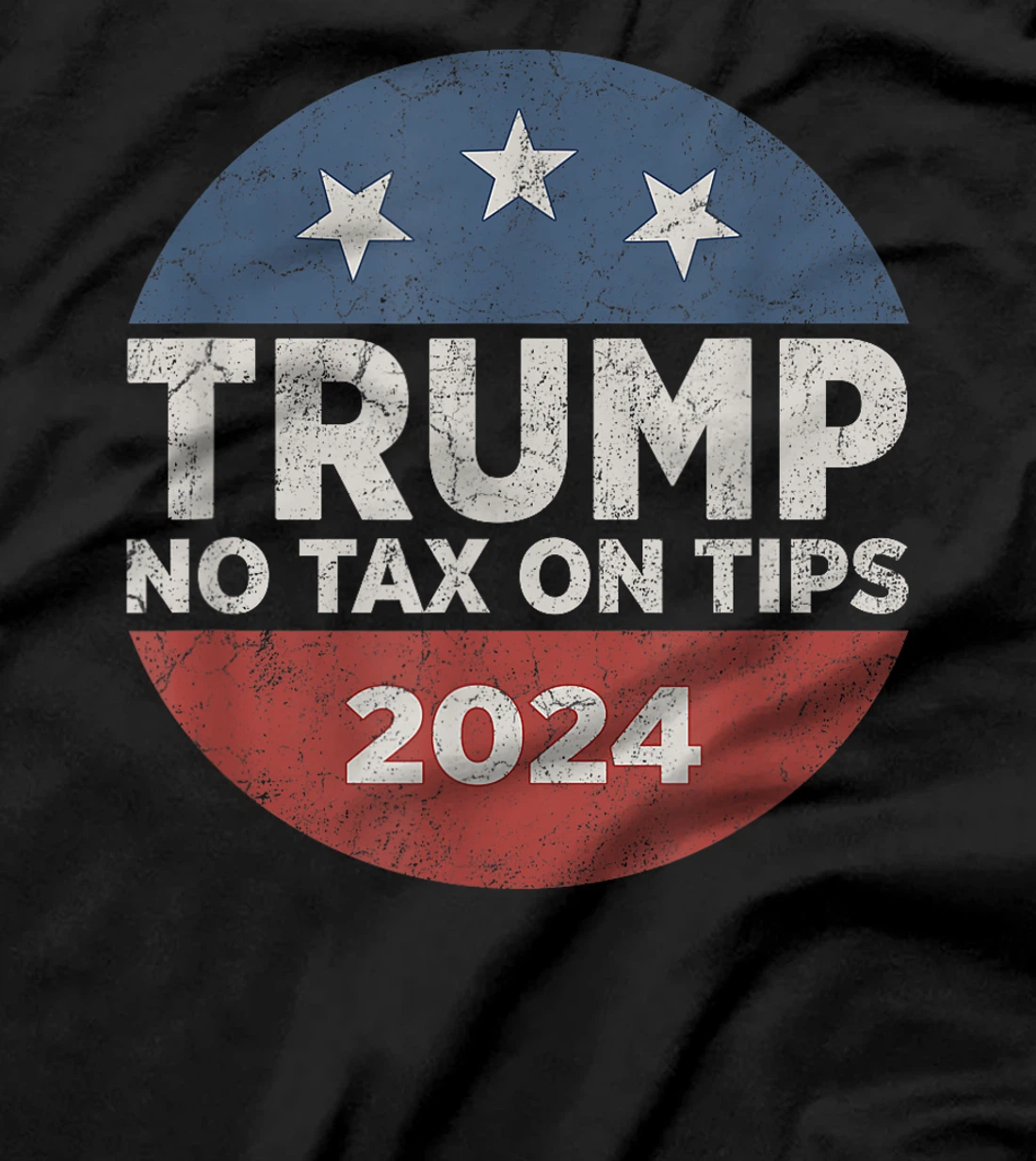 Trump 2024 No Tax On Tips US Flag Vintage T-Shirt