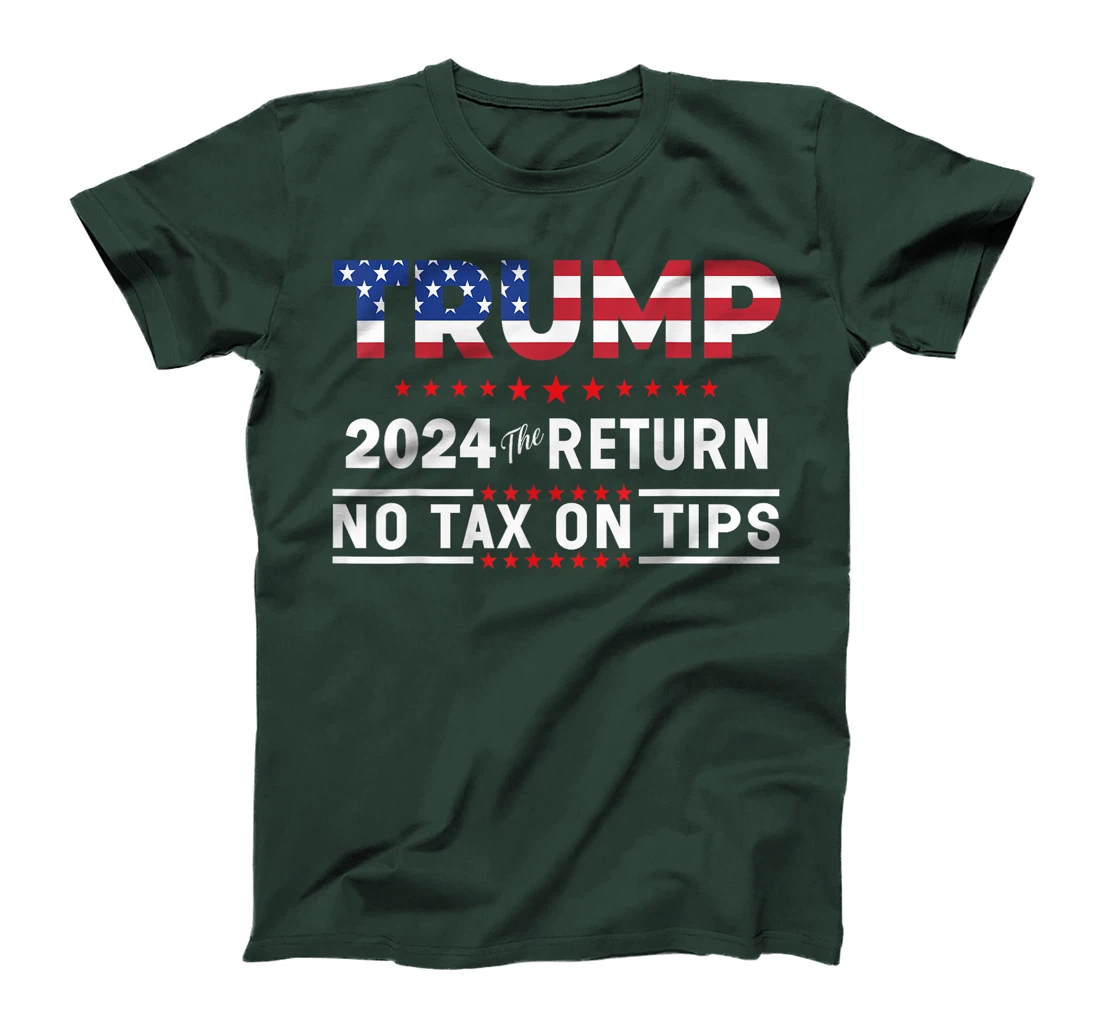 Trump 2024 No Tax On Tips US Flag Vintage T-Shirt