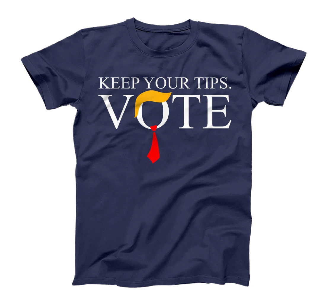 Womens Keep Your Tips Vote Trump 2024 I'm Voting Convicted Felon T-Shirt