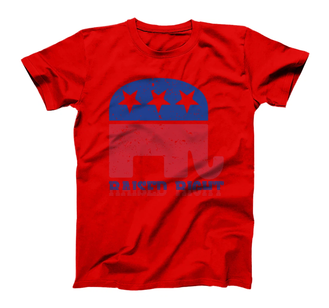 Trump T-shirt Raised Right Republican Elephant Pro Trump T-Shirt