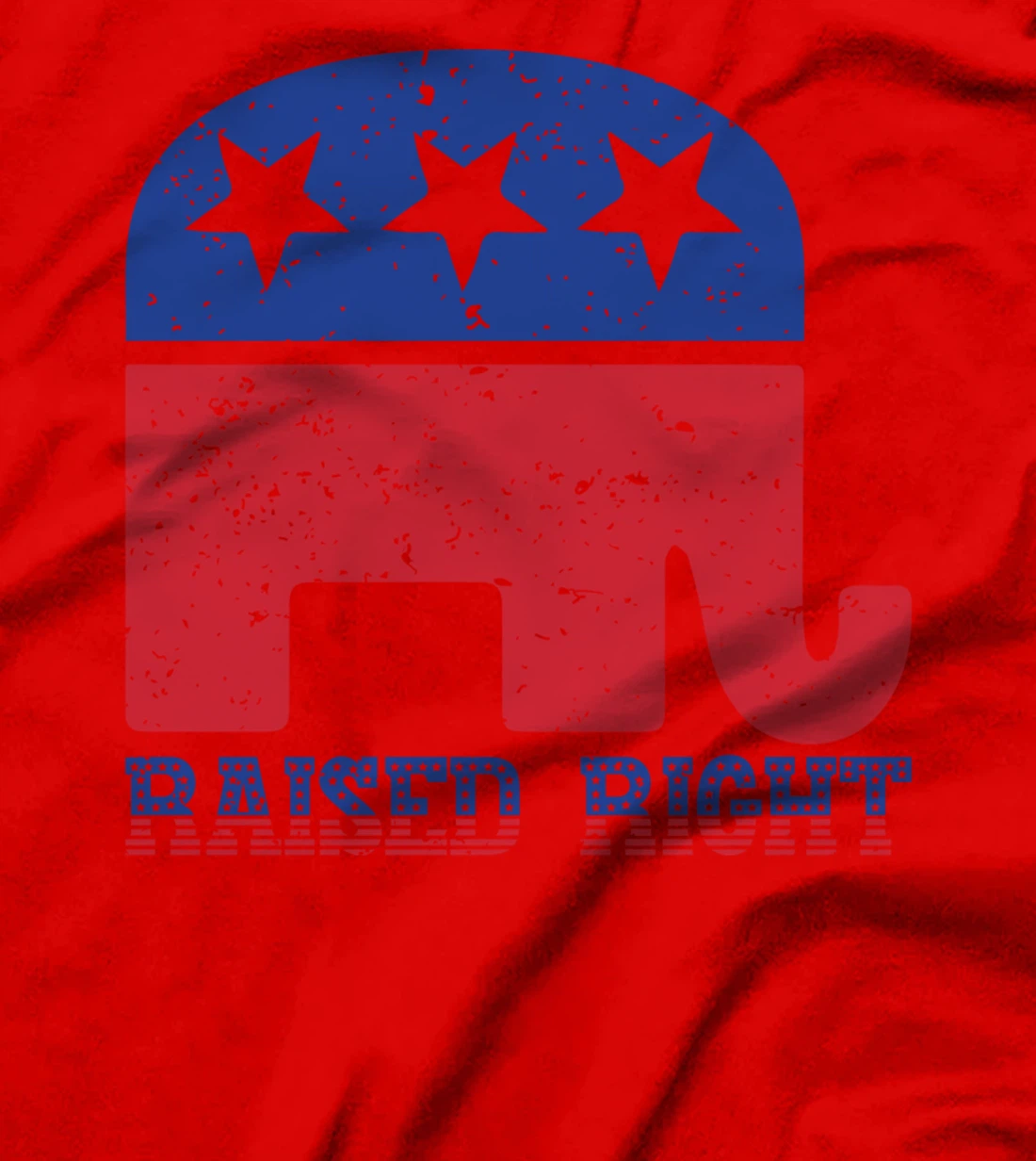 Trump T-shirt Raised Right Republican Elephant Pro Trump T-Shirt