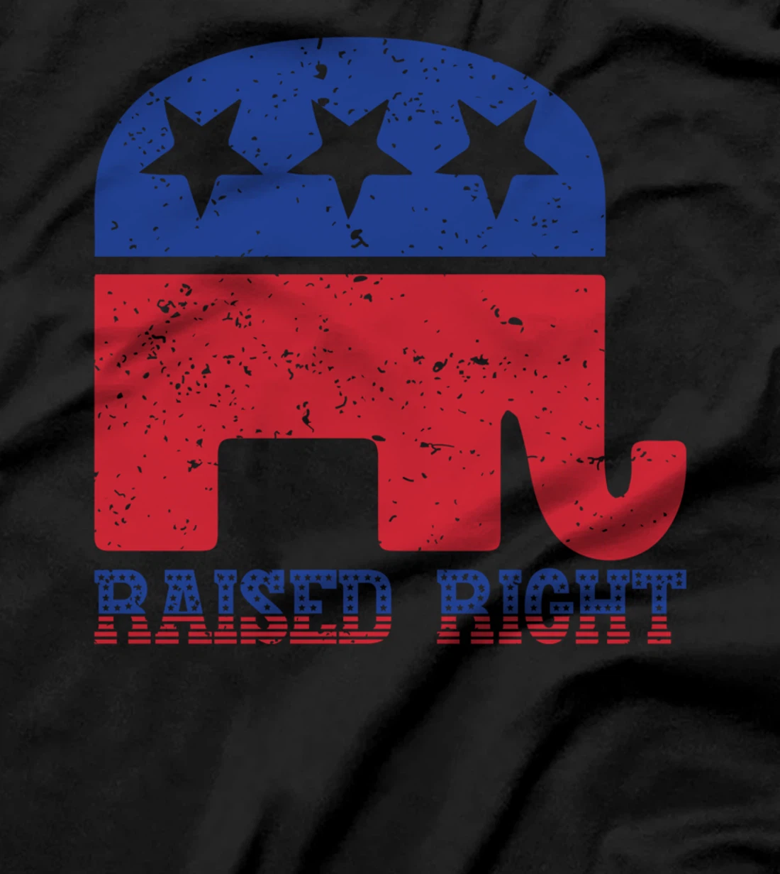 Trump T-shirt Raised Right Republican Elephant Pro Trump T-Shirt