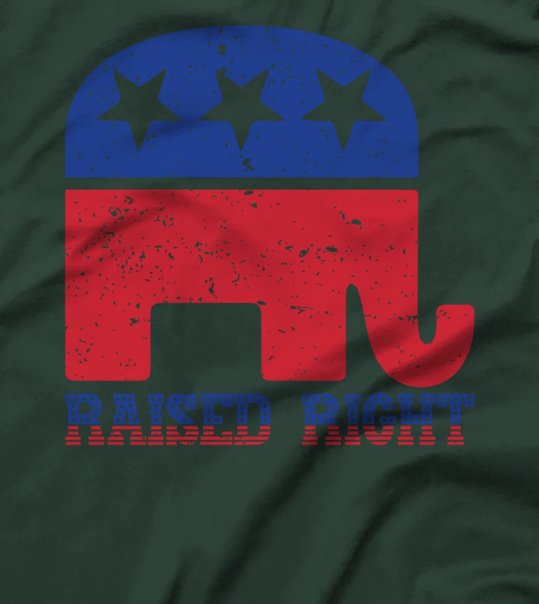 Trump T-shirt Raised Right Republican Elephant Pro Trump T-Shirt