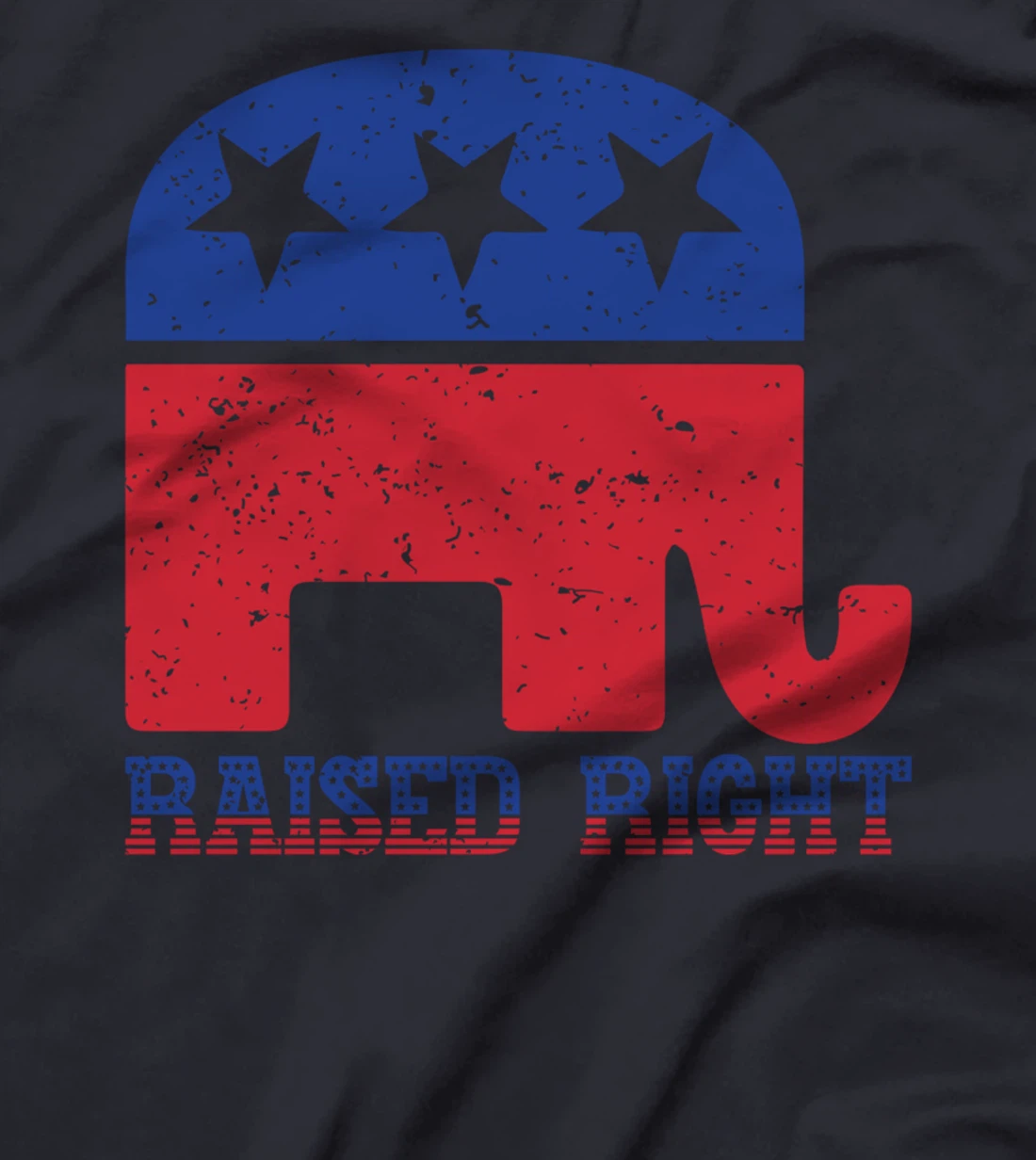 Trump T-shirt Raised Right Republican Elephant Pro Trump T-Shirt