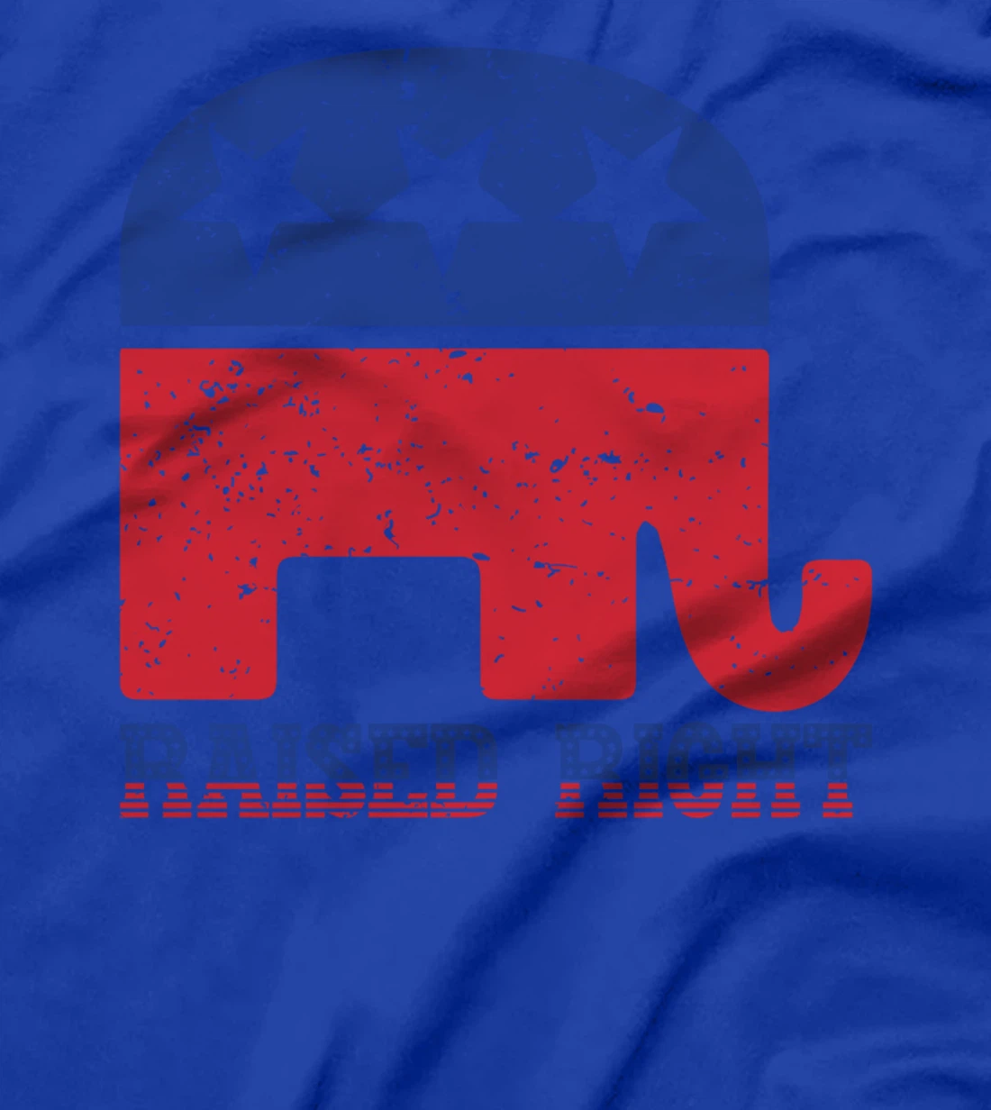 Trump T-shirt Raised Right Republican Elephant Pro Trump T-Shirt