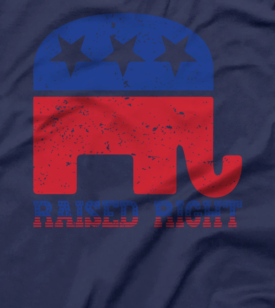 Trump T-shirt Raised Right Republican Elephant Pro Trump T-Shirt