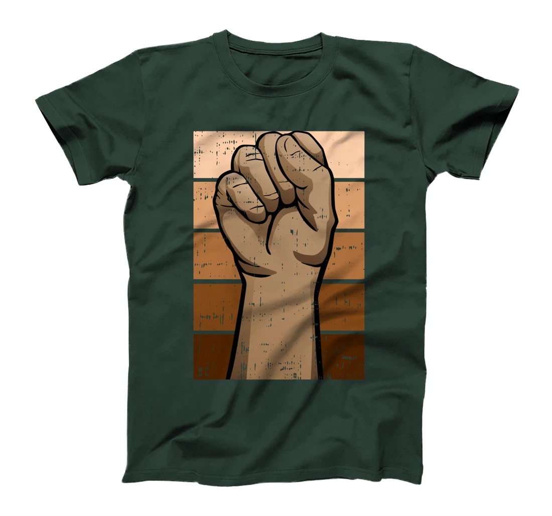BLM Fist Black History Month Melanin Pride African American T-Shirt