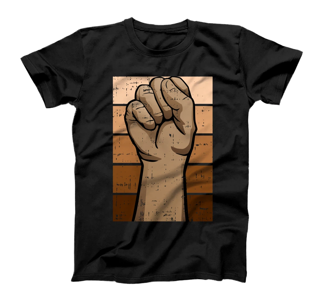 BLM Fist Black History Month Melanin Pride African American T-Shirt