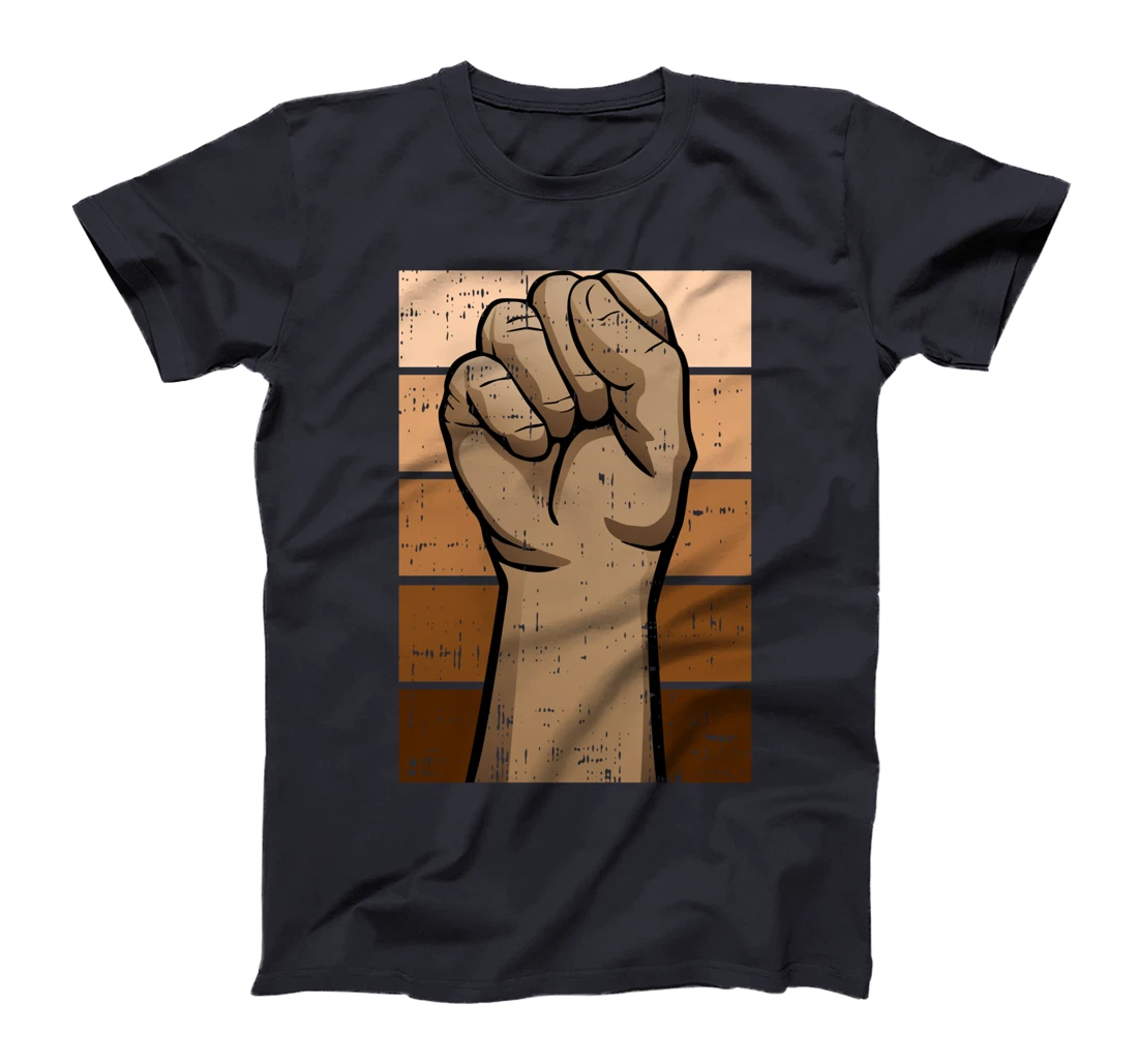BLM Fist Black History Month Melanin Pride African American T-Shirt
