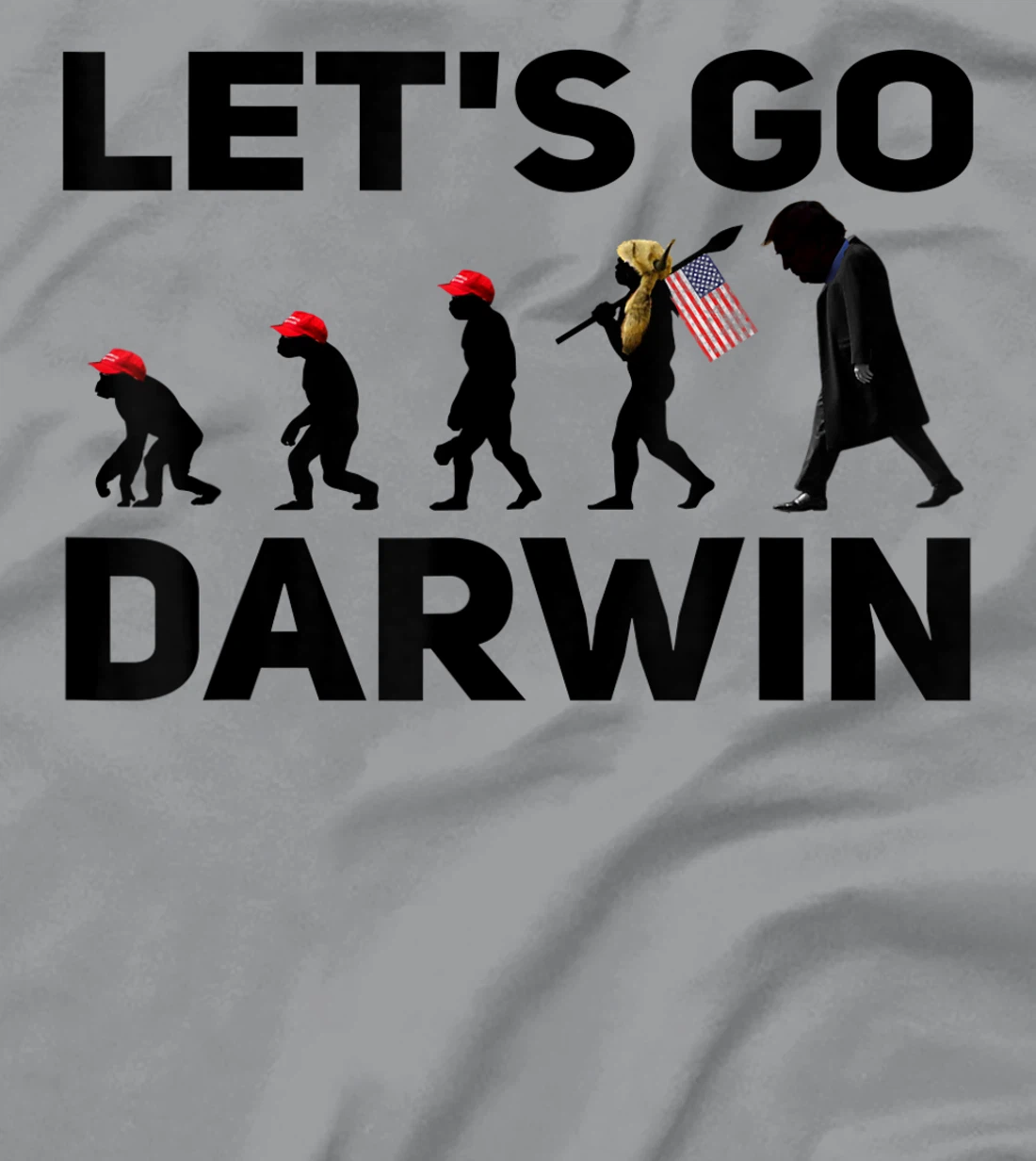 Womens Lets Go Darwin Funny Sarcastic Men Women Devolution T Shirt T-Shirt, Women T-Shirt