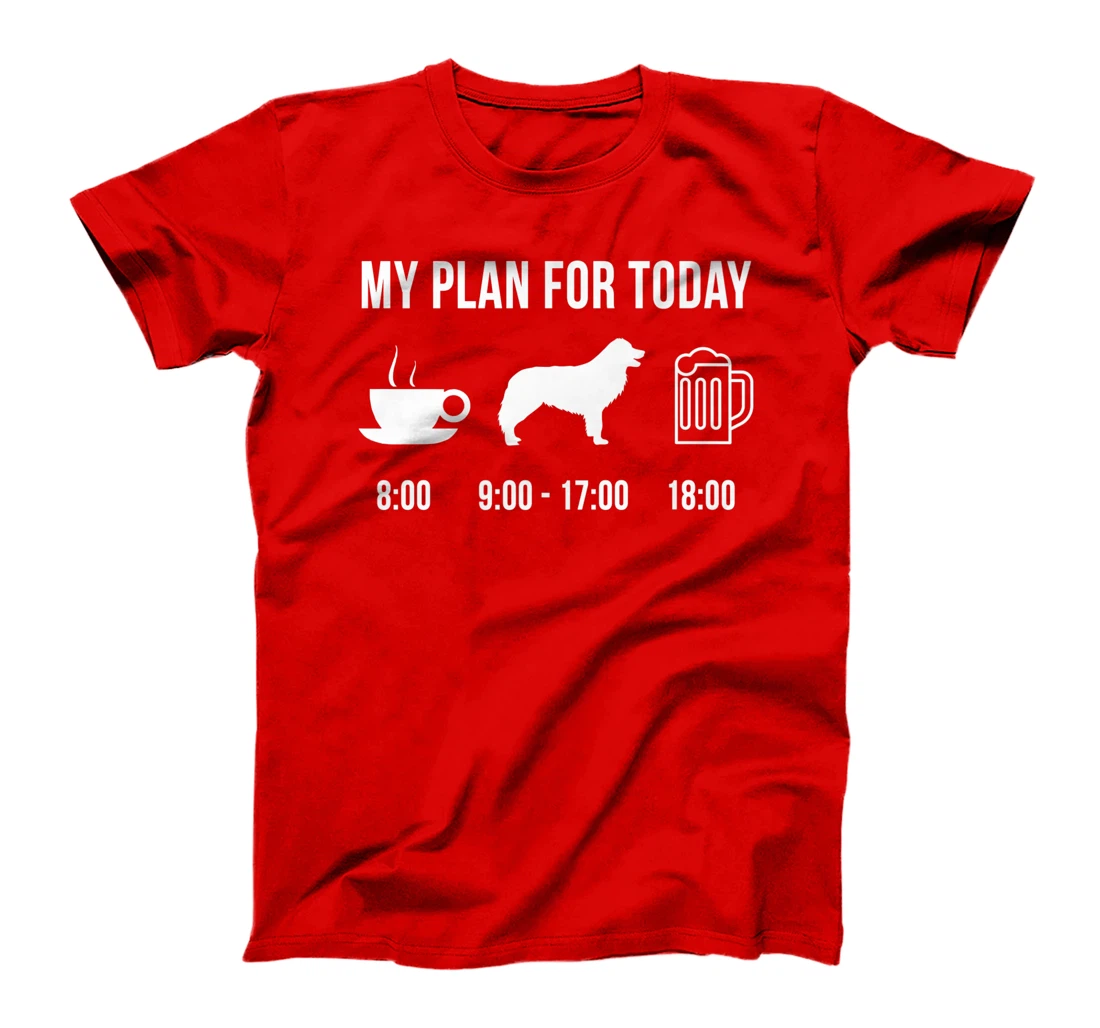 Pet Border Collie Dog Puppy My Plan For Today T-Shirt, Women T-Shirt