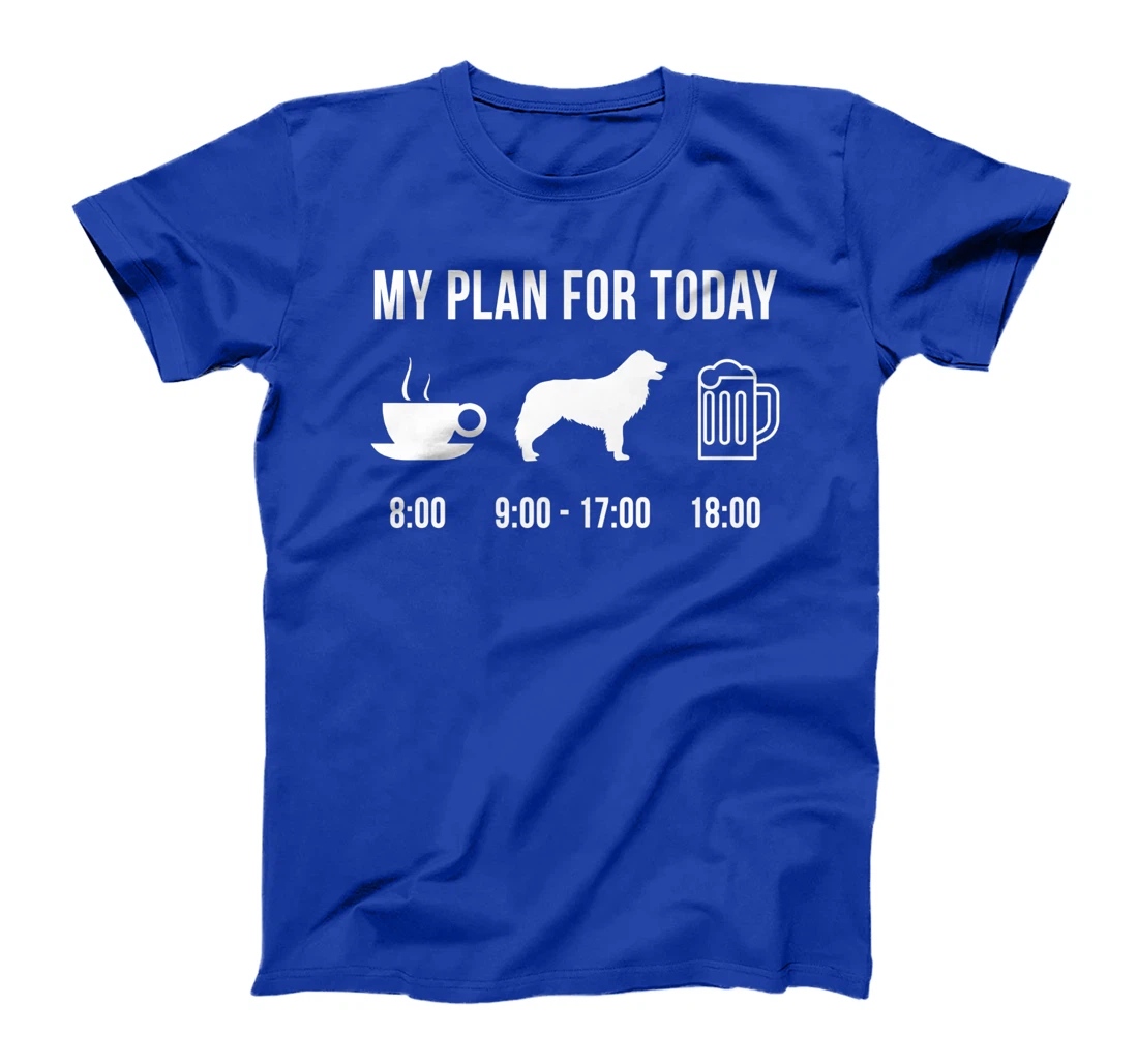Pet Border Collie Dog Puppy My Plan For Today T-Shirt, Women T-Shirt