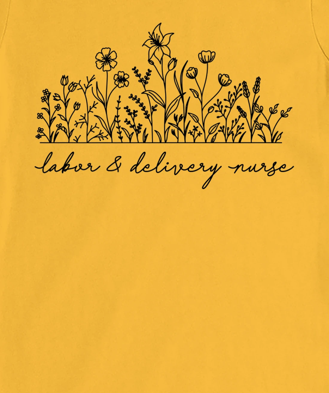 Womens Floral Labor and Delivery Nurse T-Shirt, Women T-Shirt