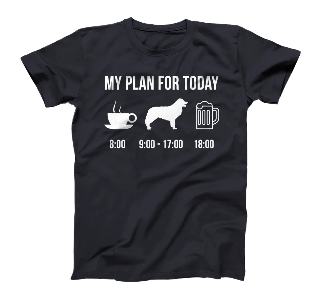 Pet Border Collie Dog Puppy My Plan For Today T-Shirt, Women T-Shirt