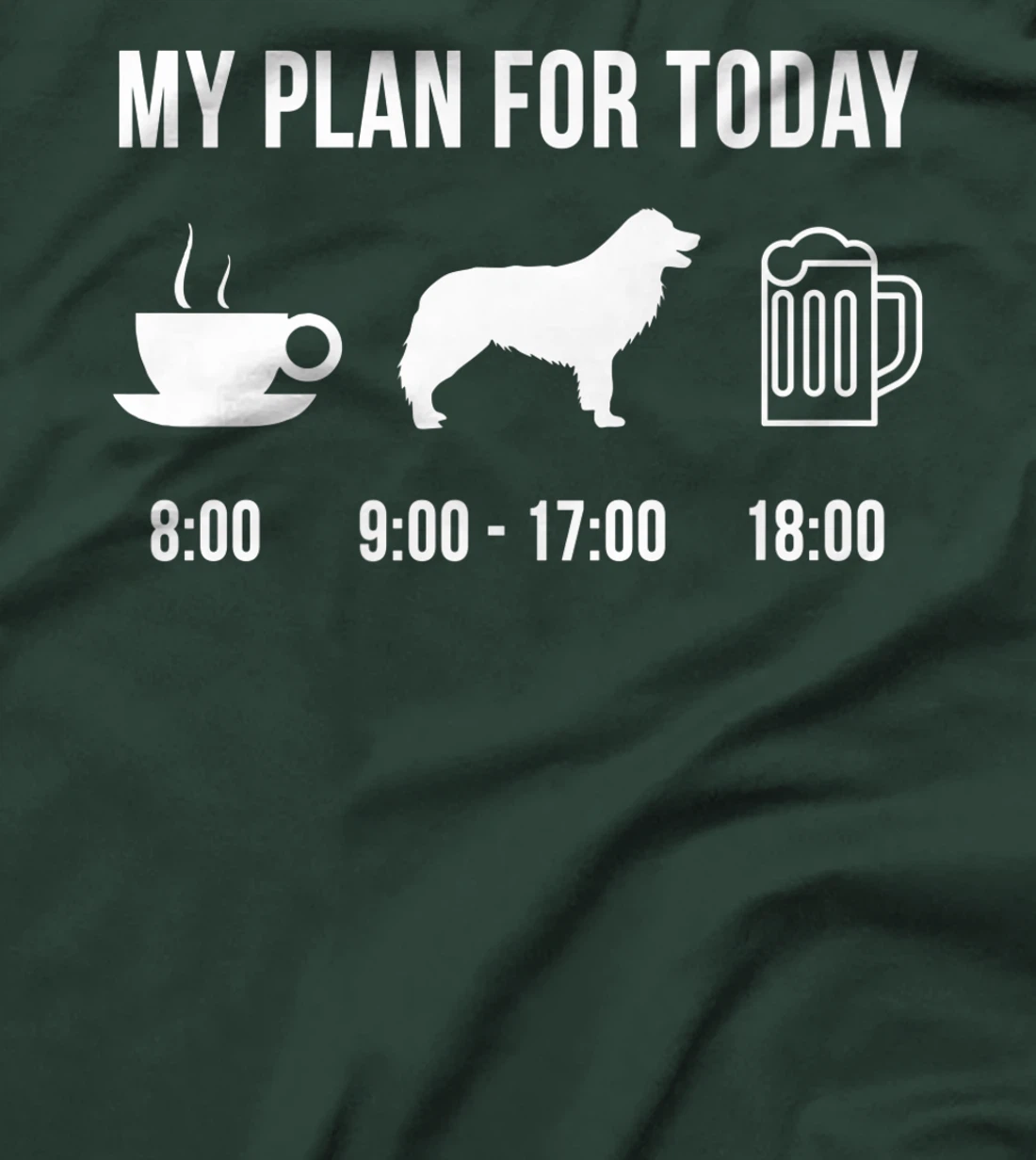 Pet Border Collie Dog Puppy My Plan For Today T-Shirt, Women T-Shirt