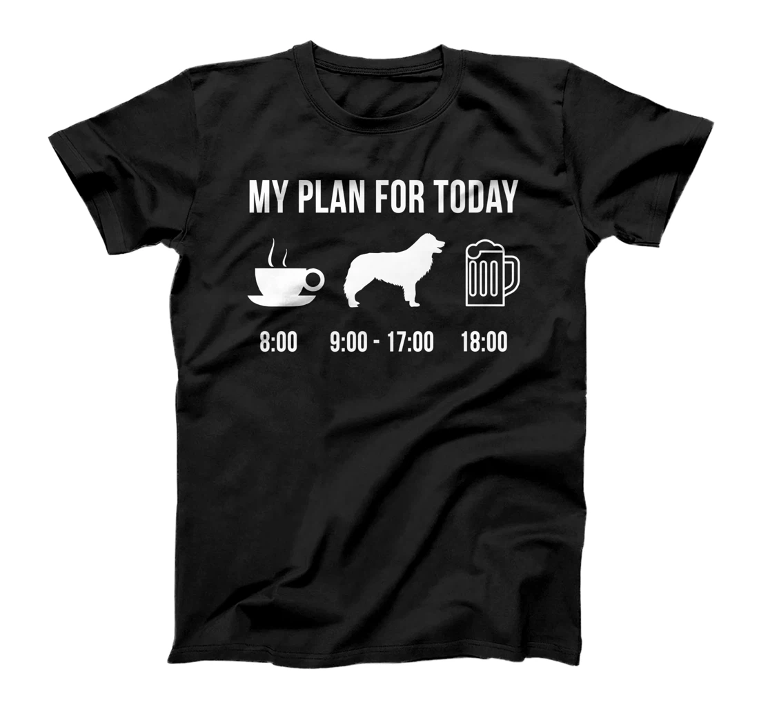 Pet Border Collie Dog Puppy My Plan For Today T-Shirt, Women T-Shirt