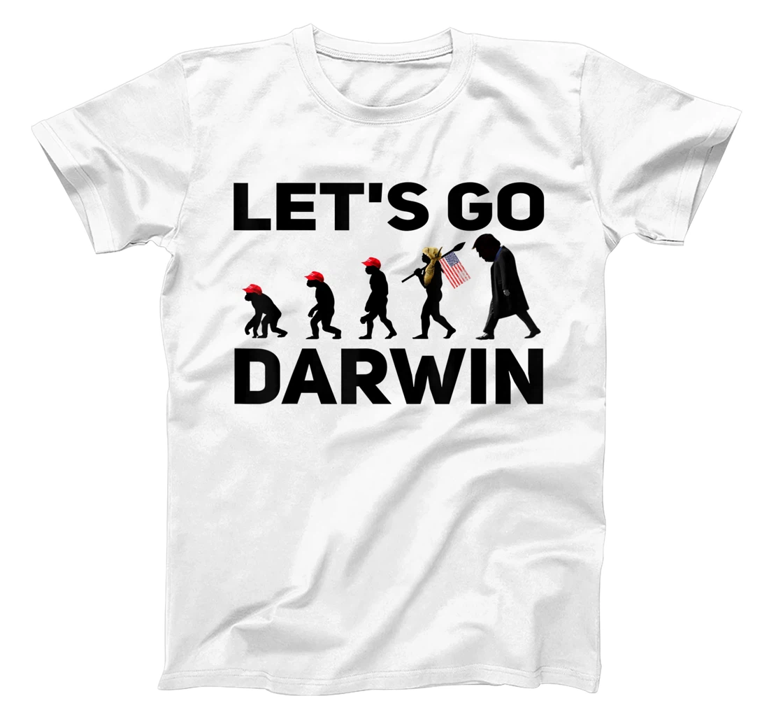 Womens Lets Go Darwin Funny Sarcastic Men Women Devolution T Shirt T-Shirt, Women T-Shirt