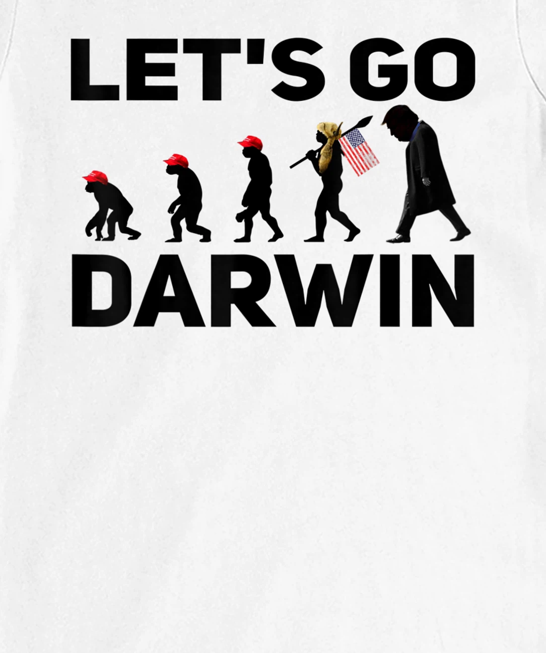 Womens Lets Go Darwin Funny Sarcastic Men Women Devolution T Shirt T-Shirt, Women T-Shirt