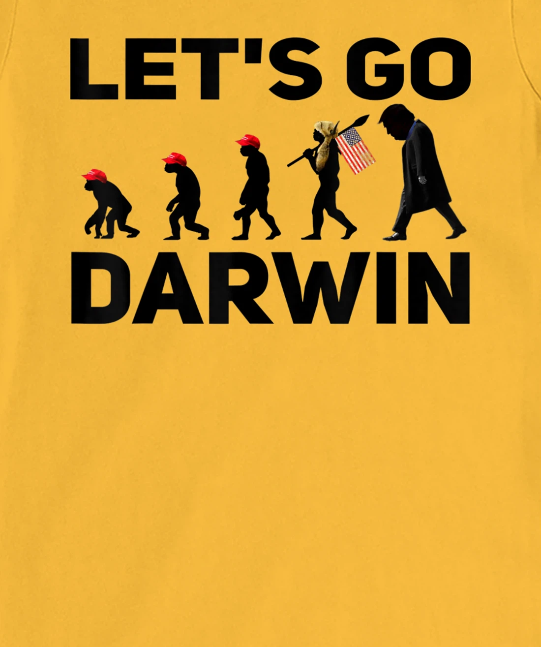 Womens Lets Go Darwin Funny Sarcastic Men Women Devolution T Shirt T-Shirt, Women T-Shirt