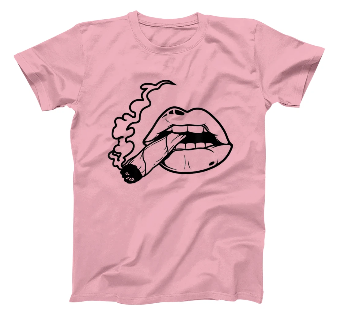 Lips T-Shirt, Women T-Shirt Cigarette T-Shirt, Women T-Shirt Kiss Shirt T-Shirt, Women T-Shirt
