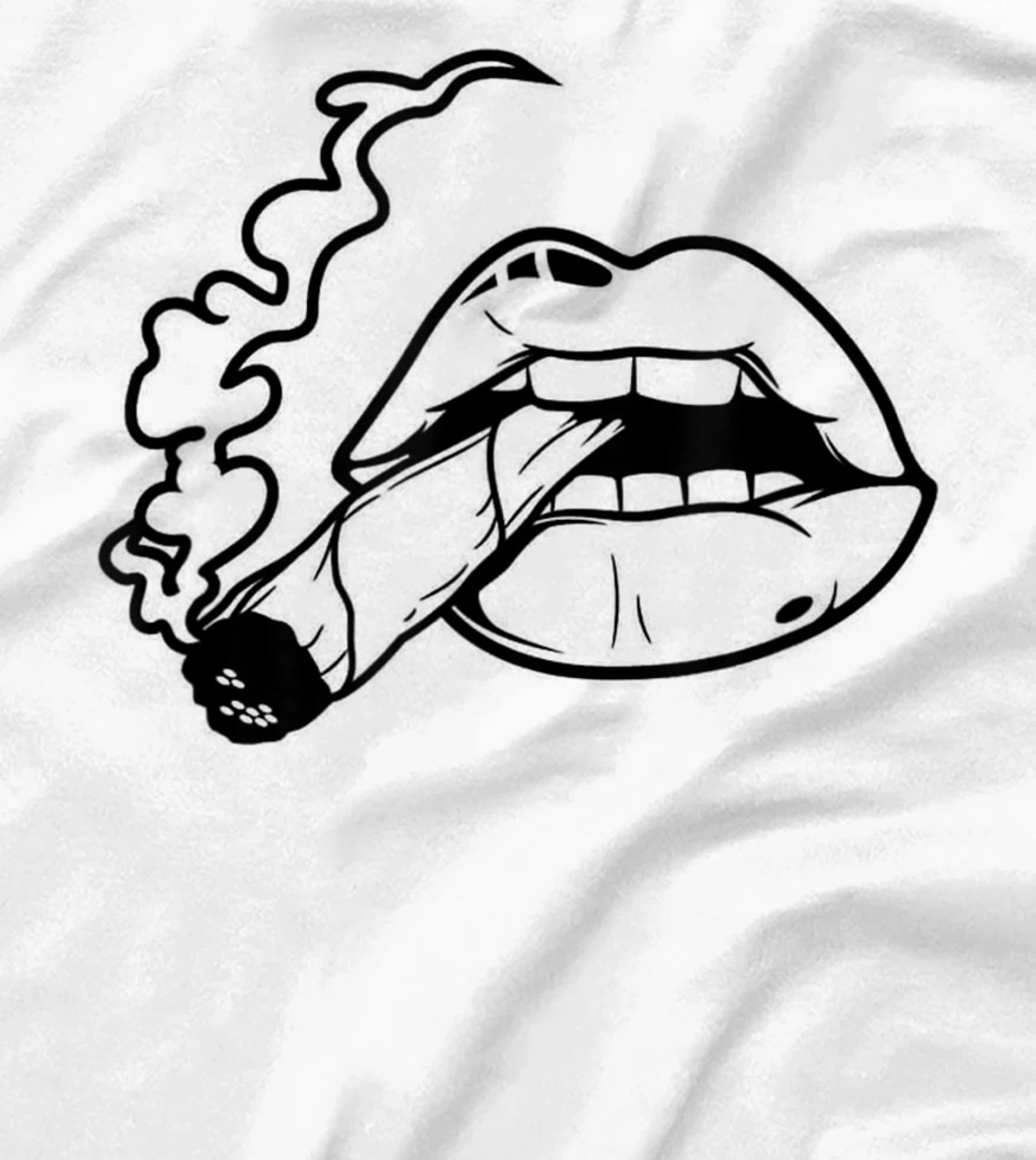 Lips T-Shirt, Women T-Shirt Cigarette T-Shirt, Women T-Shirt Kiss Shirt T-Shirt, Women T-Shirt