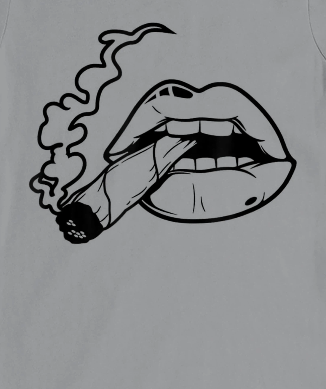 Lips T-Shirt, Women T-Shirt Cigarette T-Shirt, Women T-Shirt Kiss Shirt T-Shirt, Women T-Shirt