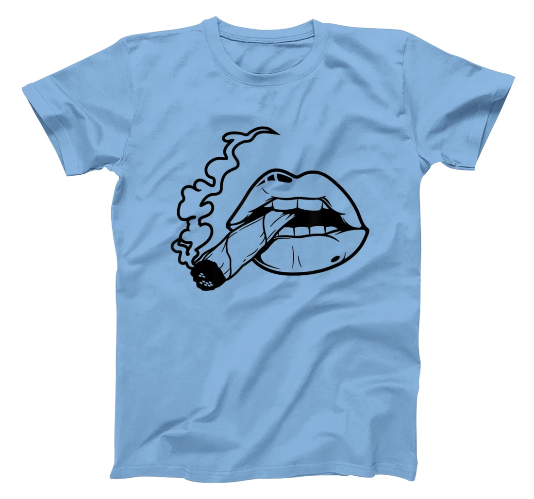 Lips T-Shirt, Women T-Shirt Cigarette T-Shirt, Women T-Shirt Kiss Shirt T-Shirt, Women T-Shirt
