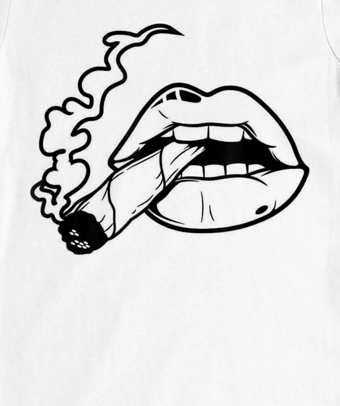 Lips T-Shirt, Women T-Shirt Cigarette T-Shirt, Women T-Shirt Kiss Shirt T-Shirt, Women T-Shirt