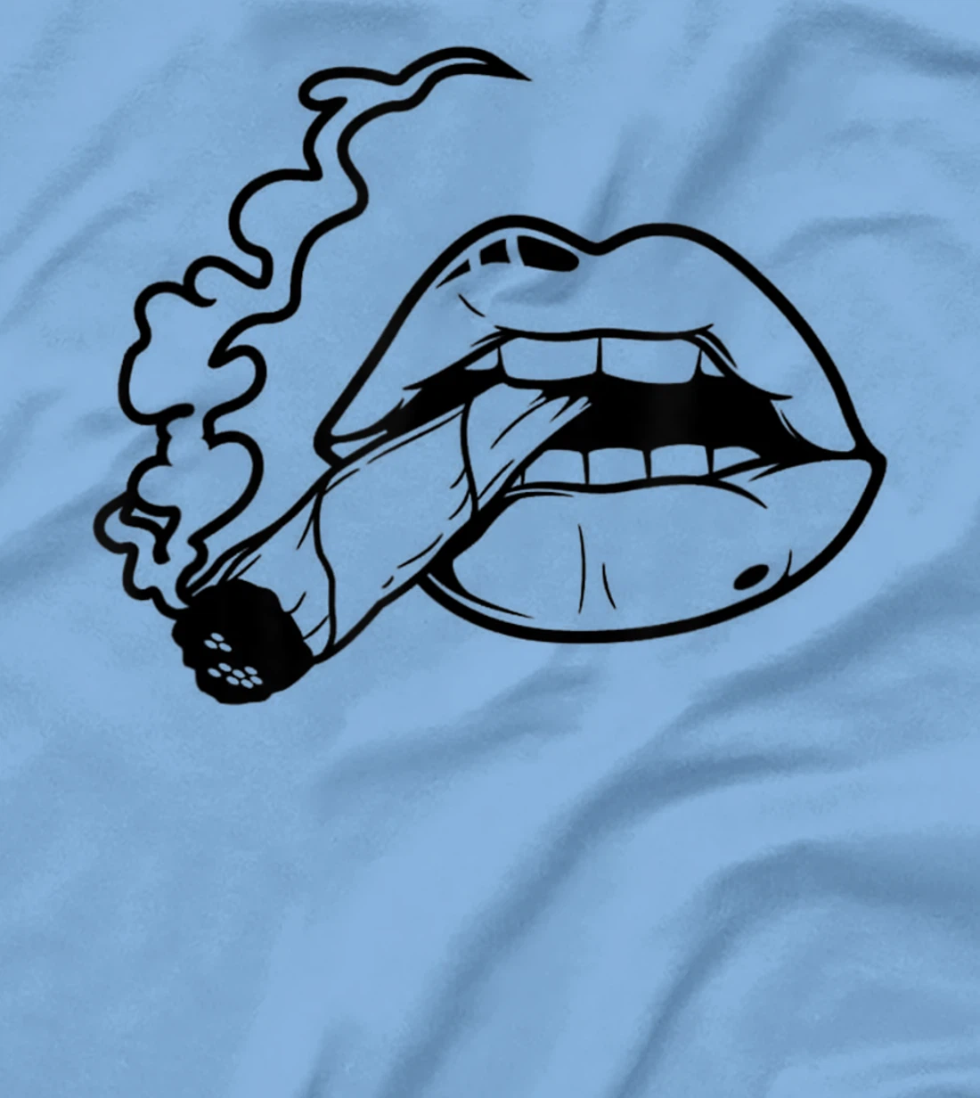 Lips T-Shirt, Women T-Shirt Cigarette T-Shirt, Women T-Shirt Kiss Shirt T-Shirt, Women T-Shirt