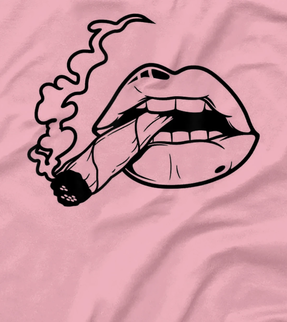 Lips T-Shirt, Women T-Shirt Cigarette T-Shirt, Women T-Shirt Kiss Shirt T-Shirt, Women T-Shirt
