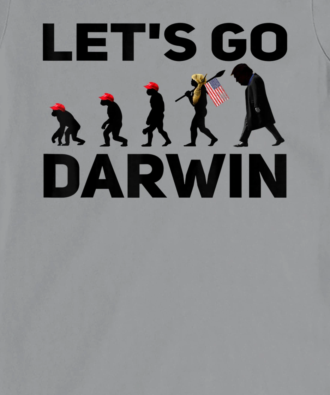 Womens Lets Go Darwin Funny Sarcastic Men Women Devolution T Shirt T-Shirt, Women T-Shirt