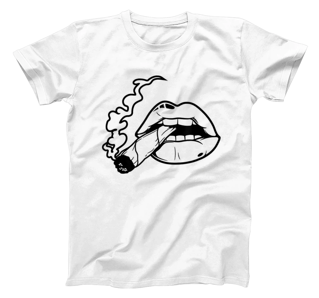 Lips T-Shirt, Women T-Shirt Cigarette T-Shirt, Women T-Shirt Kiss Shirt T-Shirt, Women T-Shirt