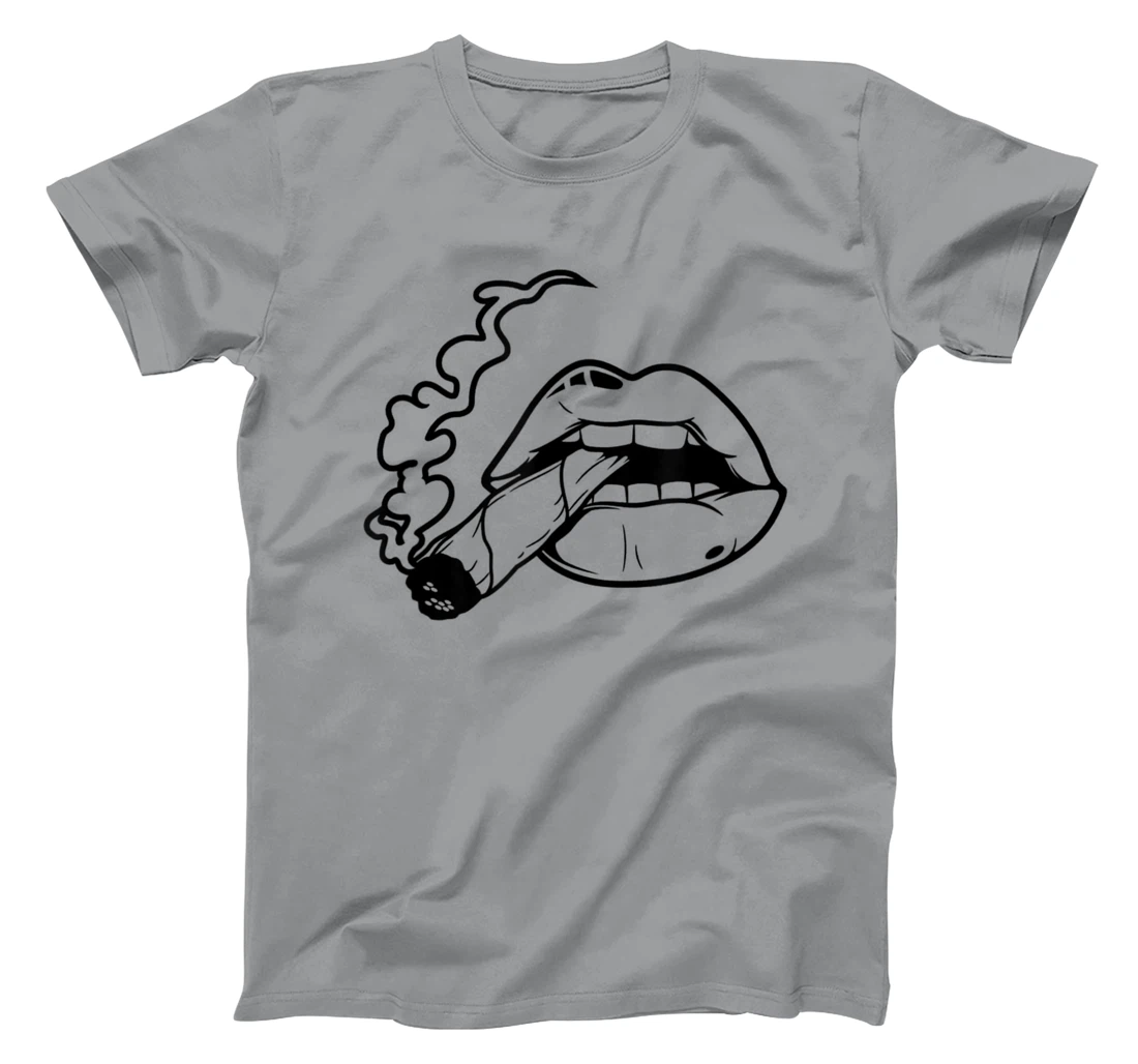 Lips T-Shirt, Women T-Shirt Cigarette T-Shirt, Women T-Shirt Kiss Shirt T-Shirt, Women T-Shirt